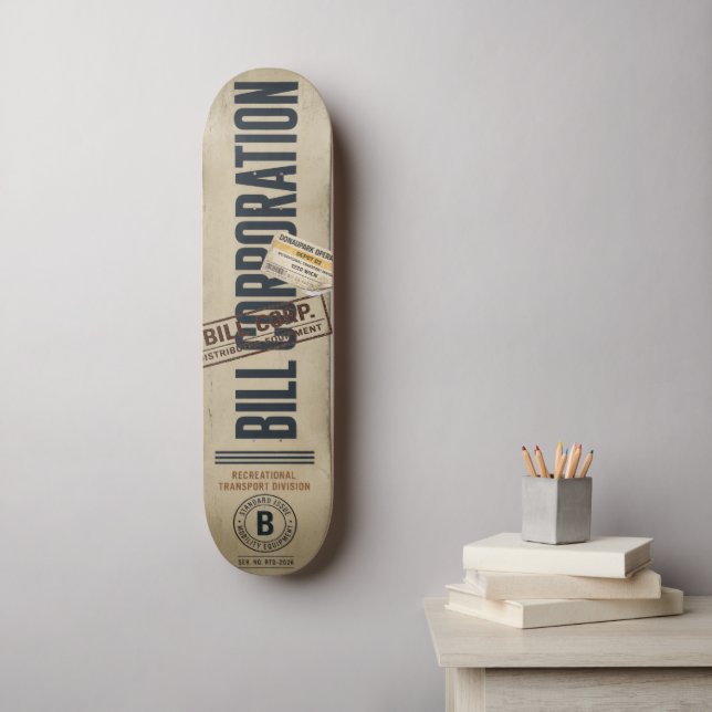 BILL CORPORATION: used Skateboard (Wall Art)