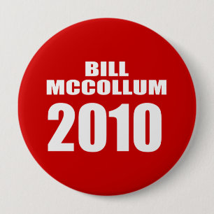 BILL MCCOLLUM FOR GOVERNOR 10 CM ROUND BADGE