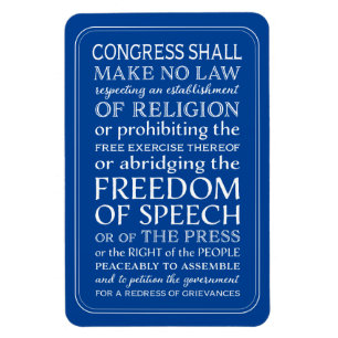 Bill of Rights Freedom of Speech Vintage Lettering Magnet