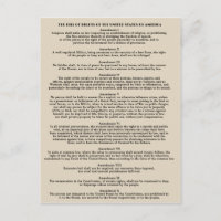 Bill of Rights Postcards
