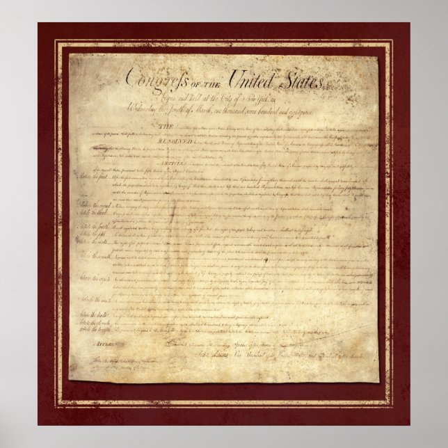 Bill of Rights Poster (Front)