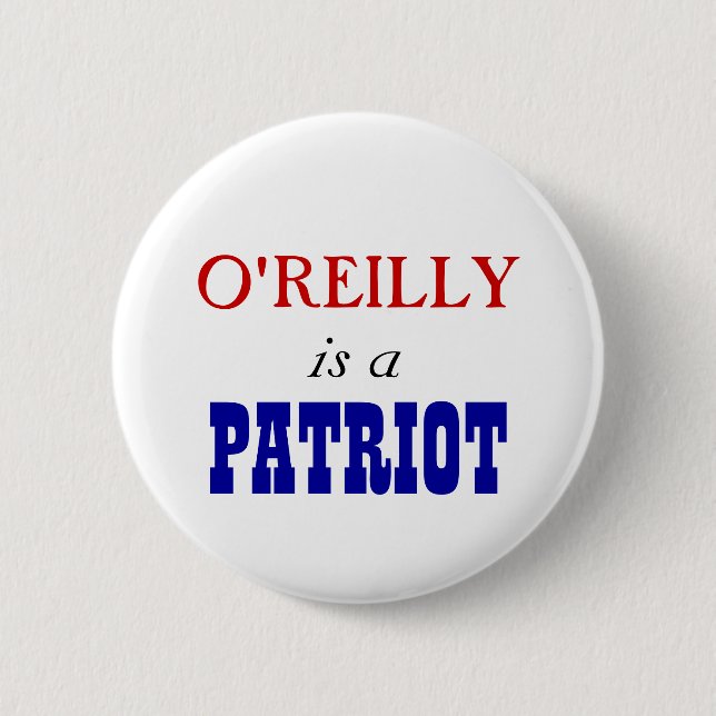 Bill O'Reilly Patriot 6 Cm Round Badge (Front)