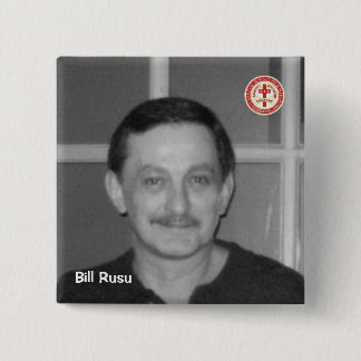 Bill Rusu 15 Cm Square Badge