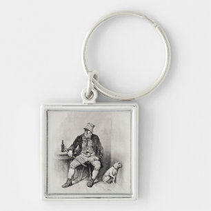 Bill Sykes and his dog, from 'Charles Dickens: A G Key Ring