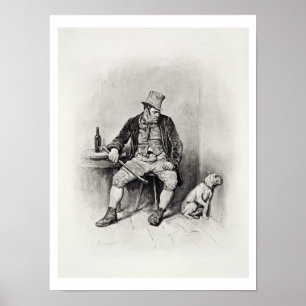 Bill Sykes and his dog, from 'Charles Dickens: A G Poster