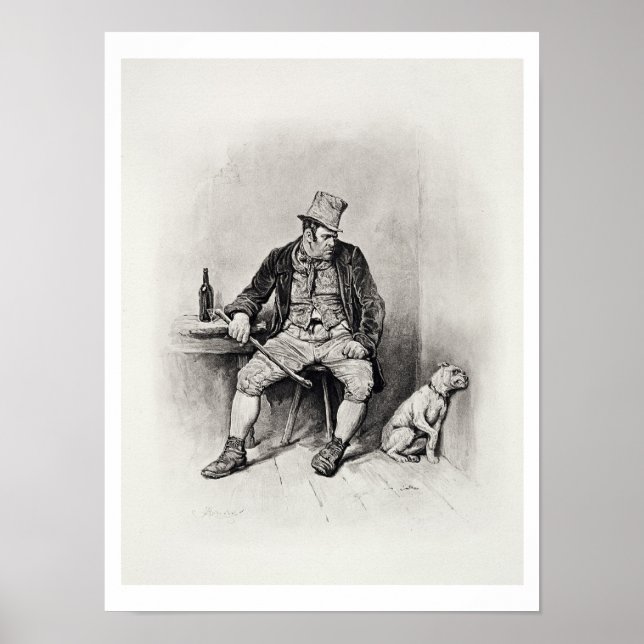 Bill Sykes and his dog, from 'Charles Dickens: A G Poster (Front)