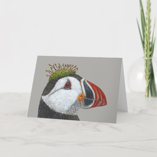 Bill the Atlantic puffin greeting card (Front)