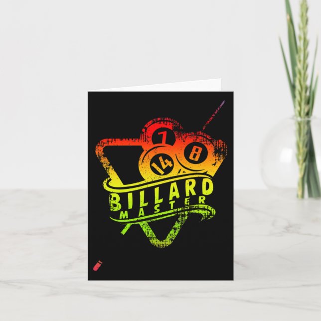 Billard Master Gift Idea For Pros  Card (Front)