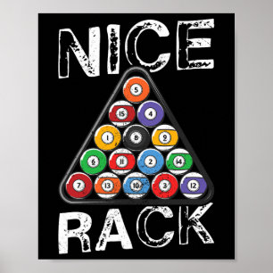 Billard Nice Rack Pool Billiards Humour  Poster