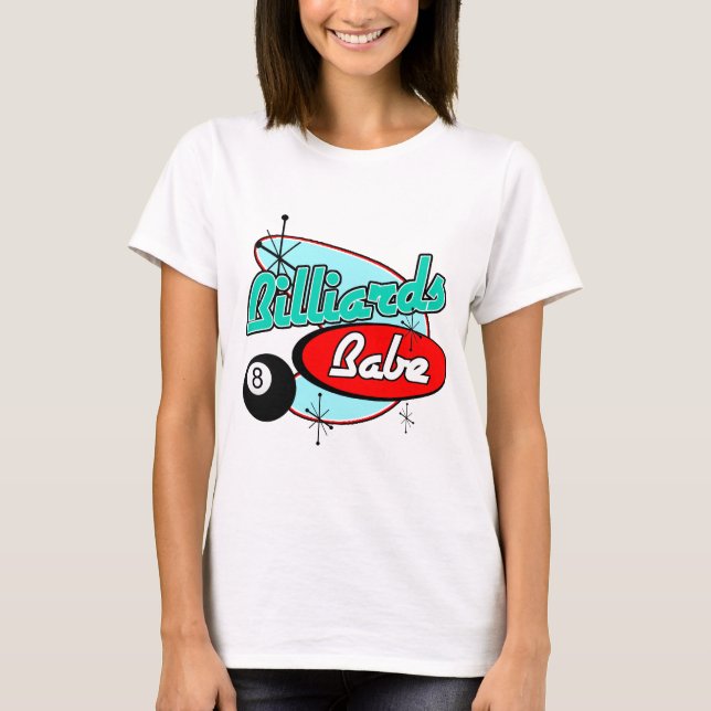 Billards Babe T-Shirt (Front)