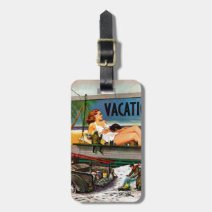Billboard Painters in Winter by Stevan Dohanos Luggage Tag