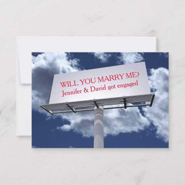 Billboard Sign - 3x5 Engagment Party Invitation (Front)