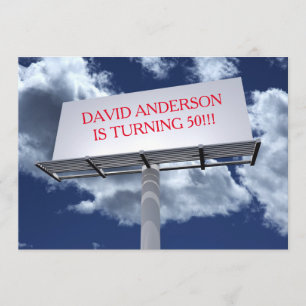 Billboard Sign - Birthday Party Invitation