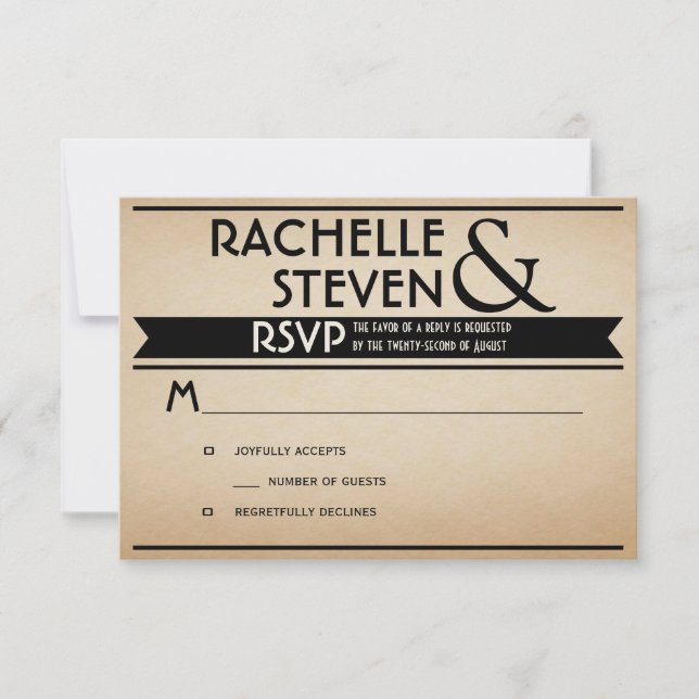 Billboard Wedding RSVP Card (Front)