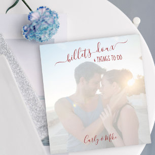 Billets Doux and Things to Do Custom Square Photo Notepad