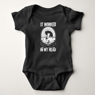 Billiard 8 Ball It Worked my Head Pool Player Baby Bodysuit