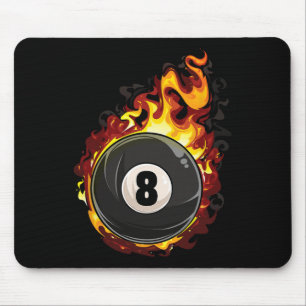 Billiard 8 Ball Player Pool Billiards Snooker Cue Mouse Pad