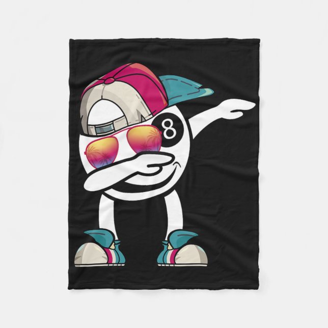 Billiard 8-ball Pool Billiard Ball Dabbing Dance - Fleece Blanket (Front)
