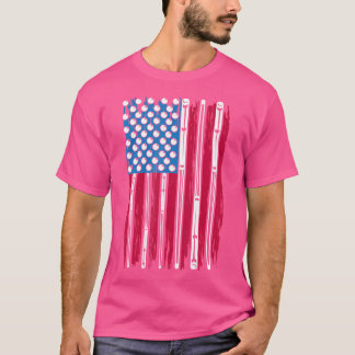 Billiard And American Flag Made For A Pool Billiar T-Shirt