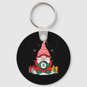 Billiard Ball Christmas Gnomes Cute Billiard Ball Key Ring