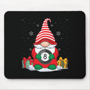 Billiard Ball Christmas Gnomes  Cute Billiard Ball Mouse Pad