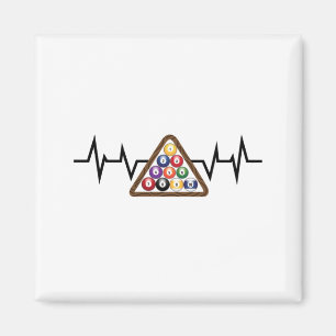 Billiard Ball Rack Heartbeat Magnet