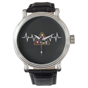 Billiard Ball Rack Heartbeat Watch