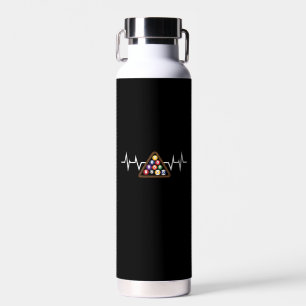 Billiard Ball Rack Heartbeat Water Bottle