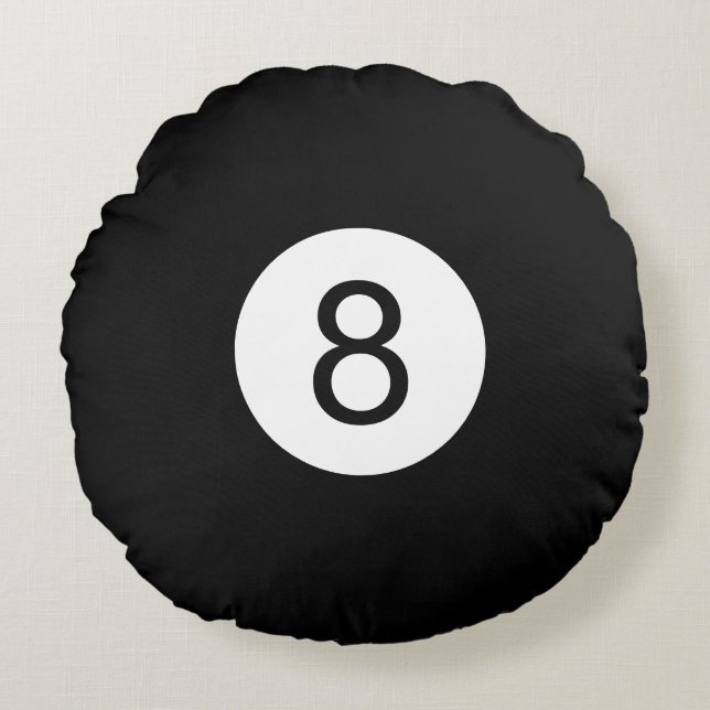 Billiard Ball Rond Cushions #8 (Front)