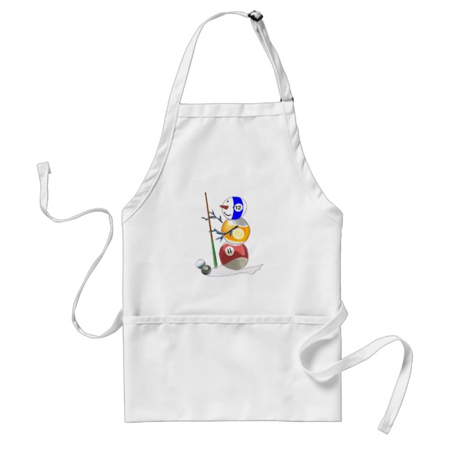 Billiard Ball Snowman Standard Apron (Front)