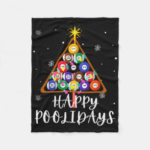 Billiard Ball Xmas Tree Ol Billiards Christmas T S Fleece Blanket
