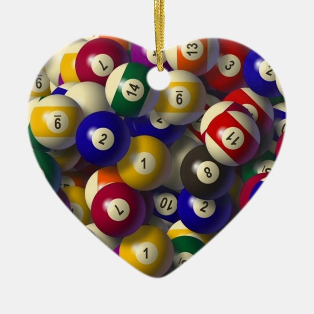 BILLIARD BALLS CHRISTMAS ORNAMENT (Front)