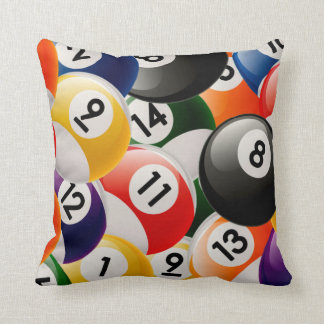 Billiard Balls Collage Cushion