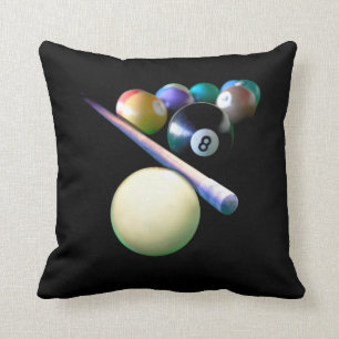 Billiard Balls Cue Snooker Pool Player Cushion