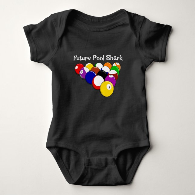 Billiard Balls Design Baby Bodysuit (Front)