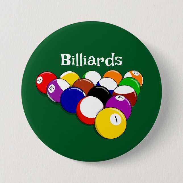 Billiard Balls Design Button (Front)