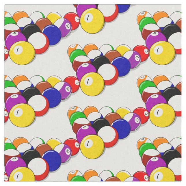 Billiard Balls Fabric (Close Up)