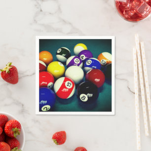 Billiard Balls Napkin