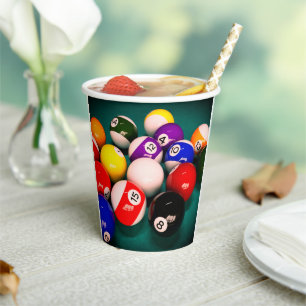 Billiard Balls Paper Cups