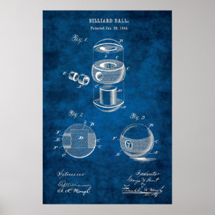 Billiard Balls Patent Art #2 Pool Room Decor