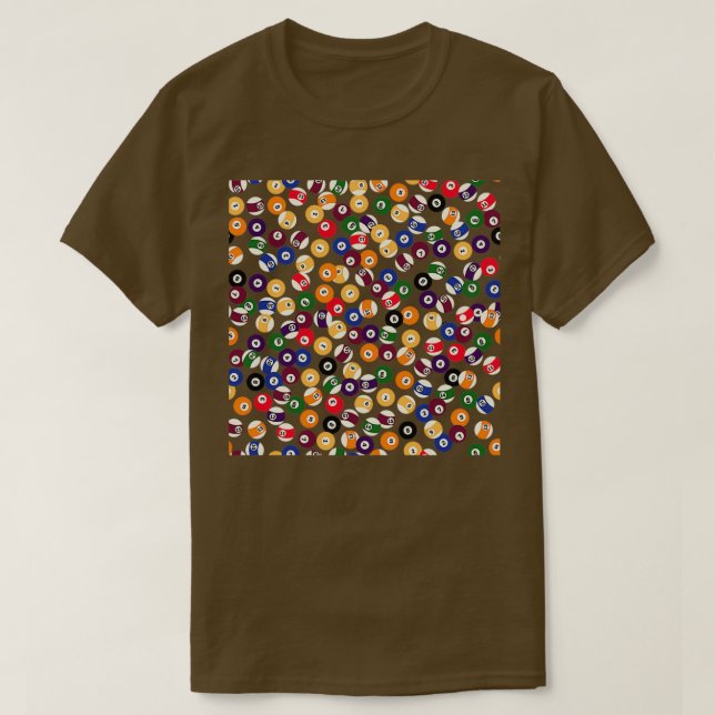 Billiard Balls Pattern All Over Print for Pool Pla T-Shirt (Design Front)