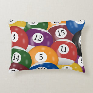 Billiard Balls Pattern Decorative Cushion