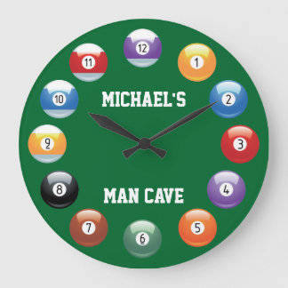 Billiard Balls Personalised Wall Clock