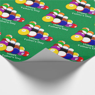 Billiard Balls Pool Balls Father's Day Gift Wrapping Paper