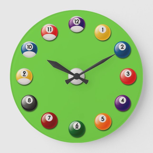 Billiard Balls Wall Clock (Front)