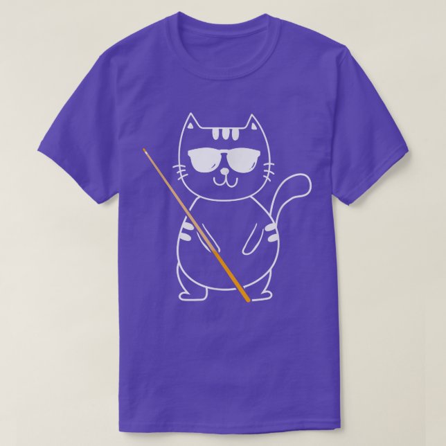 Billiard Cat  Billiard Player Billard 8Ball Pool S T-Shirt (Design Front)