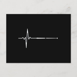 Billiard Cue Heartbeat Postcard