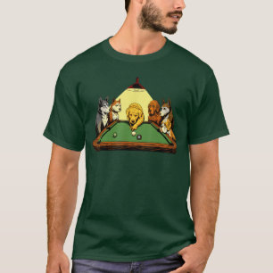 Billiard Dogs 8 Ball Billiard Game Pool Player gir T-Shirt