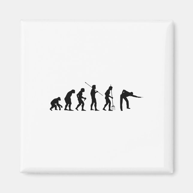 Billiard Evolution Snooker Pool Chalk Billiard Pla Magnet (Front)