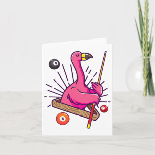 Billiard Flamingo Hustler Pool Shirt Girls Snooker Card